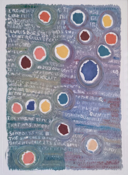 Lacunae (2008) 20” X 28” Monoprint with chine-collée on Pescia paper